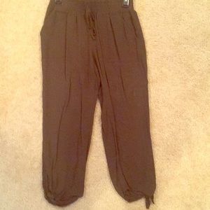 Olive Green Tie Pants